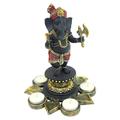 Design Toscano Standing Lord Ganesha on Lotus Flower Candle Holder Statue QS29200